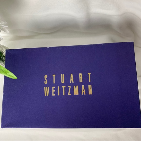 Stuart Weitzman Black Suede Heels w/Buckle Sz 8.5 - Picture 11 of 13